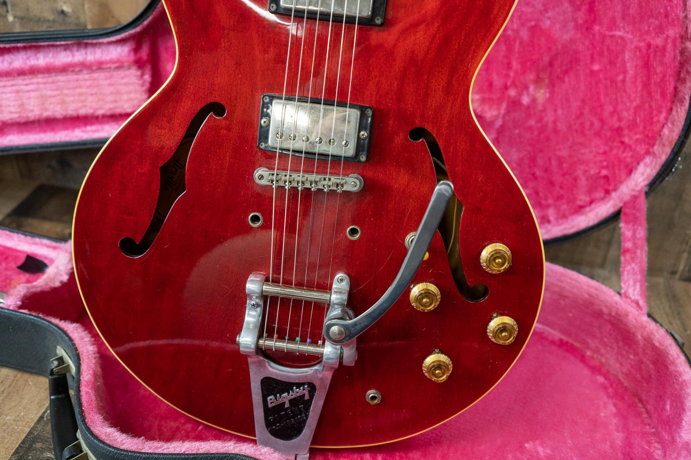 Orville by Gibson ES-335 Dot 1990 Cherry Modded Bigsby w/ Hard Case