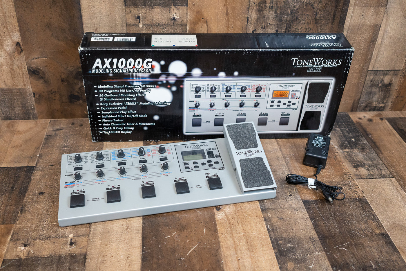 Korg AX1000G Guitar Multi Effects Floorboard Pedalboard w/ Box, Power Supply