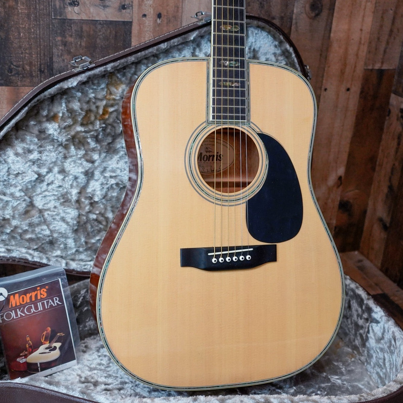 Morris W-39M Acoustic Guitar 1979 Natural Made in Japan MIJ w/ Case
