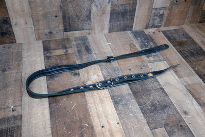 Al Bane for Leather Black Leather Guitar or Bass Strap