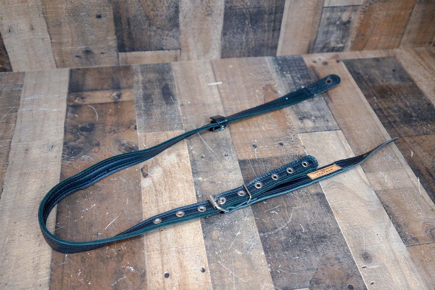 Al Bane for Leather Black Leather Guitar or Bass Strap