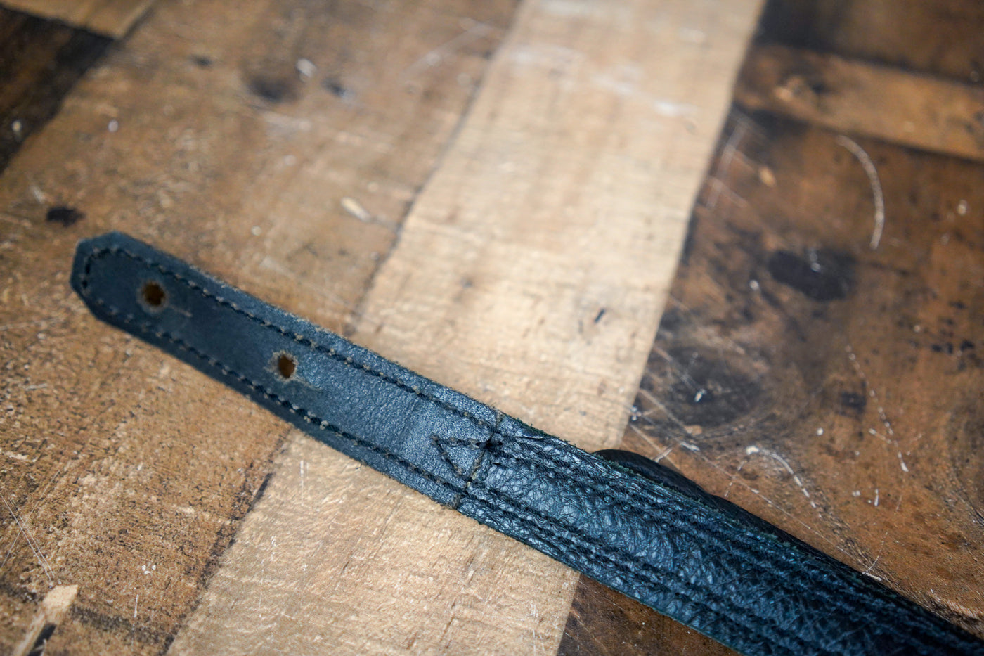 Al Bane for Leather Black Leather Guitar or Bass Strap